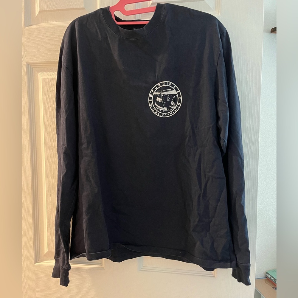 Navy Long Sleeve Shirt with Logo